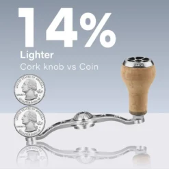 Gomexus 120mm Aluminium Handle With 27mm Cork Knob -Günstiges Rapala Geschäft BS120HCA27TBKr 3