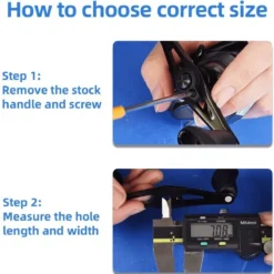 Gomexus 98mm Carbon Swept Handle With 30mm Carbon Knob -Günstiges Rapala Geschäft DCS98FA30BKBKr 5